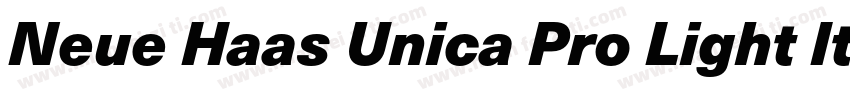 Neue Haas Unica Pro Light It字体转换